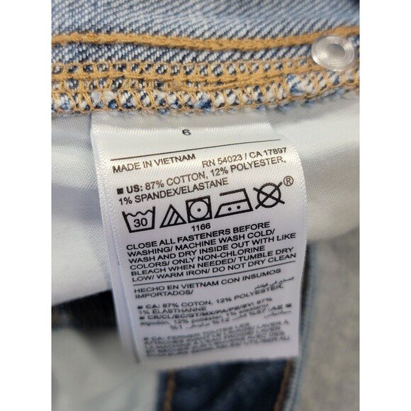 Old Navy Jeans Womens 6 30x25.5 Vintage Flare Cropp Blue High Rise Stretch Boho - Picture 10 of 12